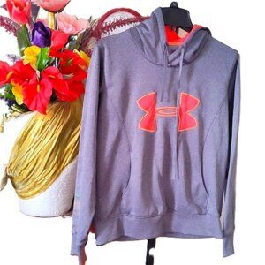 Under Armour Storm Women Hoodie Sweater Gray and Grapefruit Medium